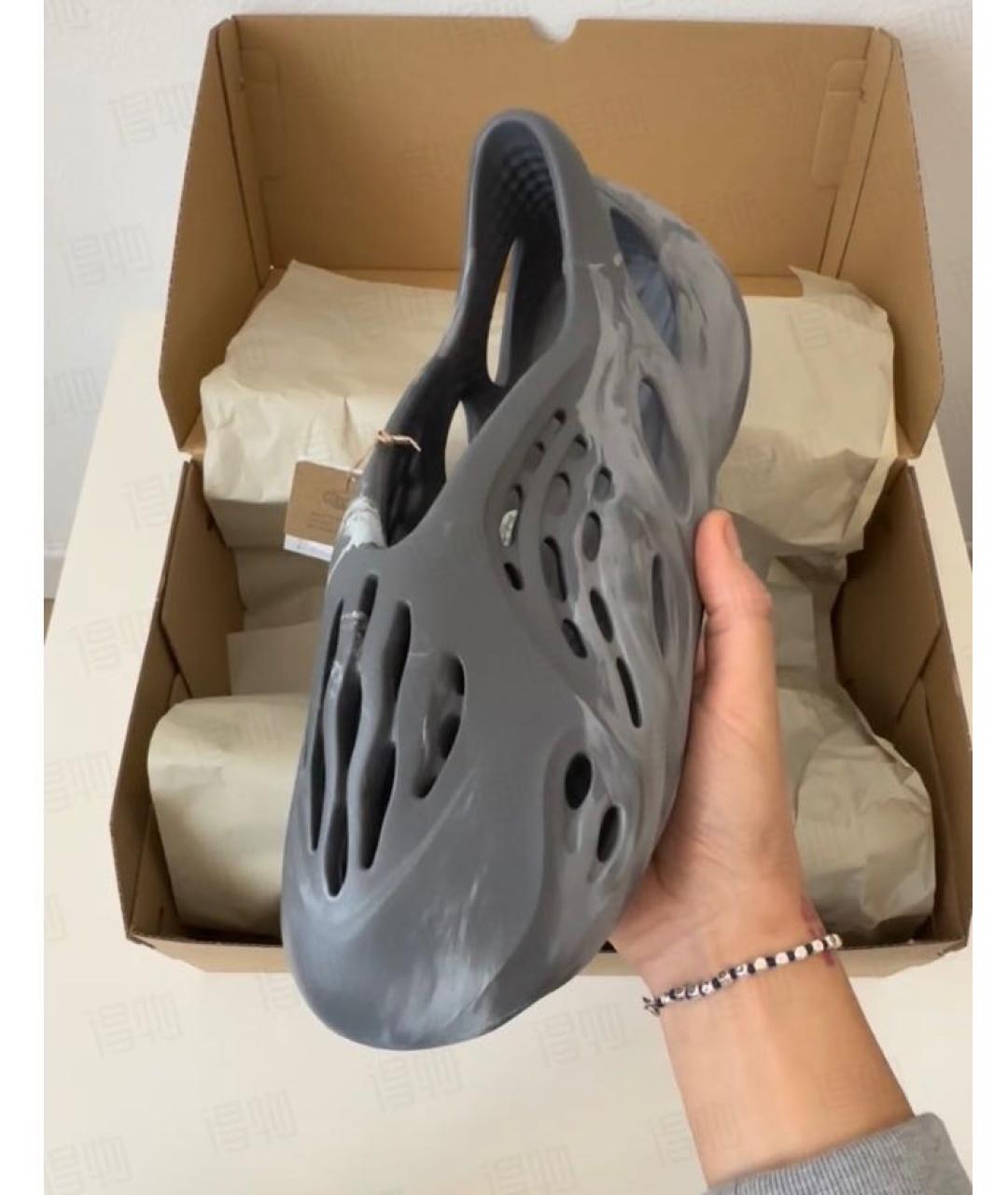 ADIDAS YEEZY Серые резиновые сандалии, фото 6