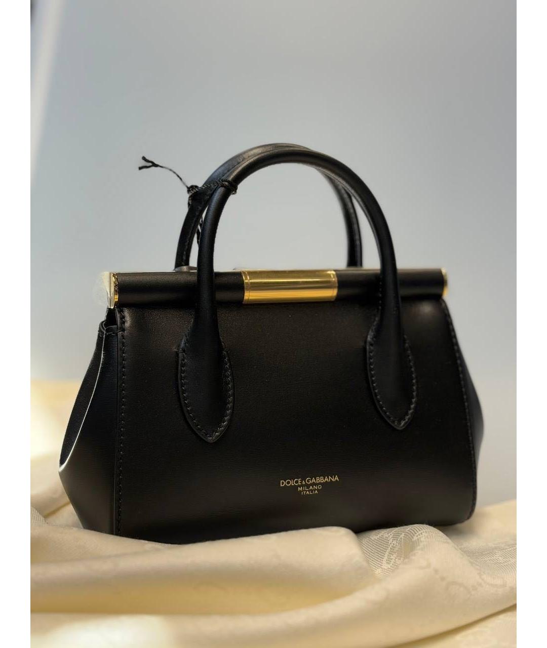 DOLCE&GABBANA Черная сумка с короткими ручками, фото 5