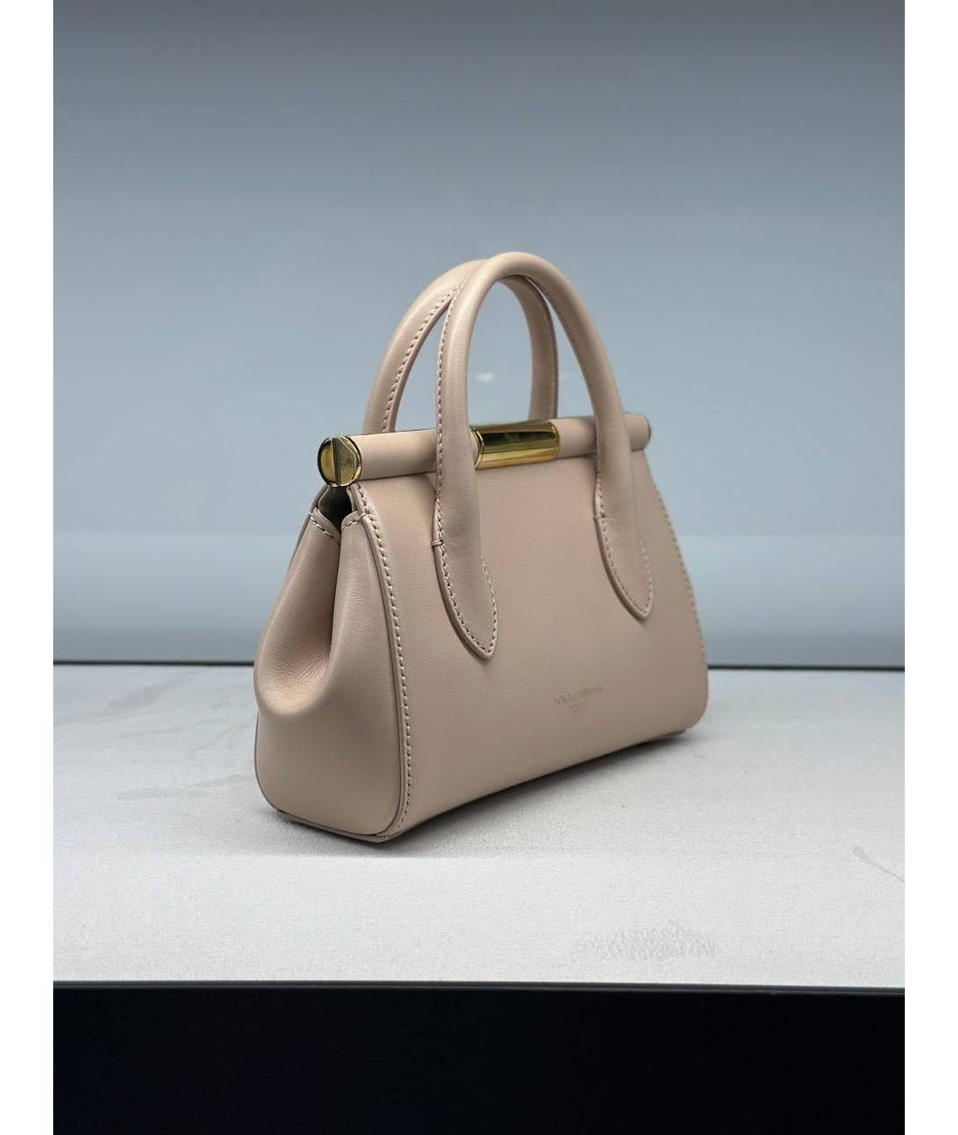DOLCE&GABBANA Бежевая сумка с короткими ручками, фото 4