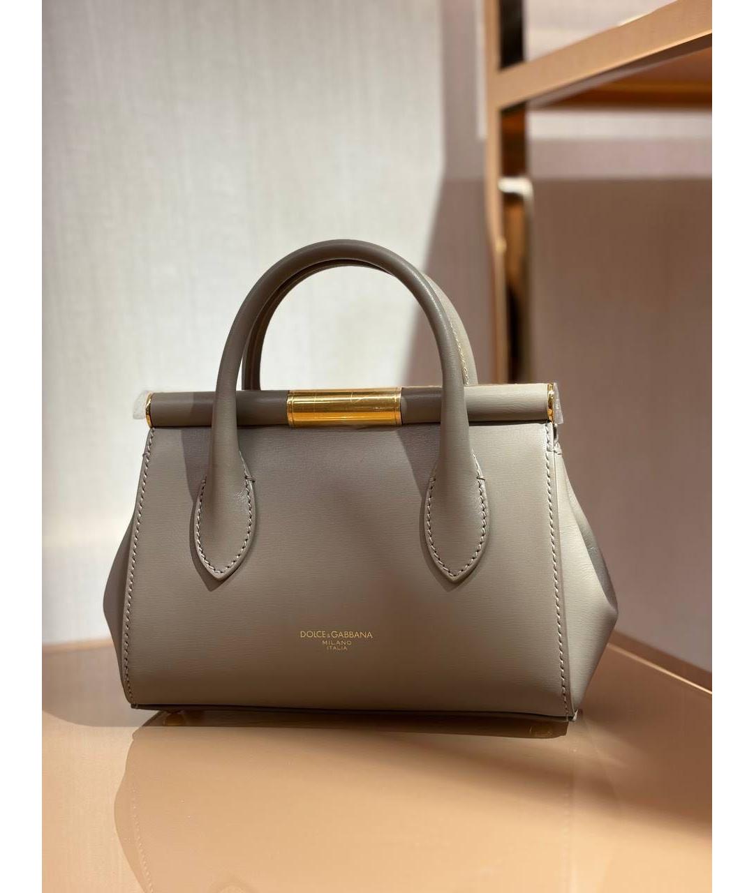 DOLCE&GABBANA Бежевая сумка с короткими ручками, фото 5