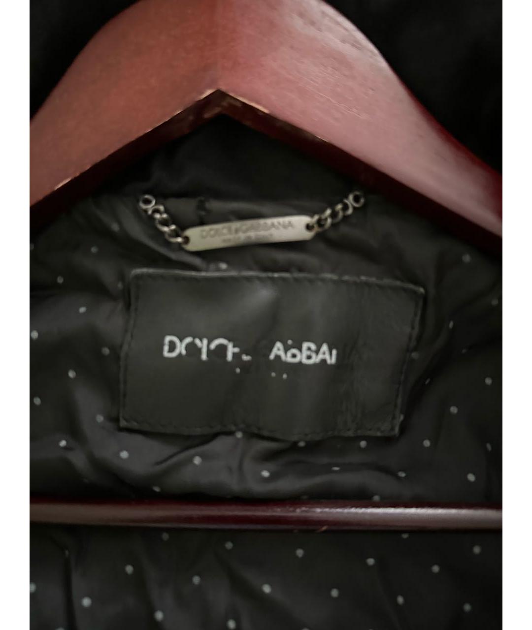 DOLCE&GABBANA Черная кожаная куртка, фото 3