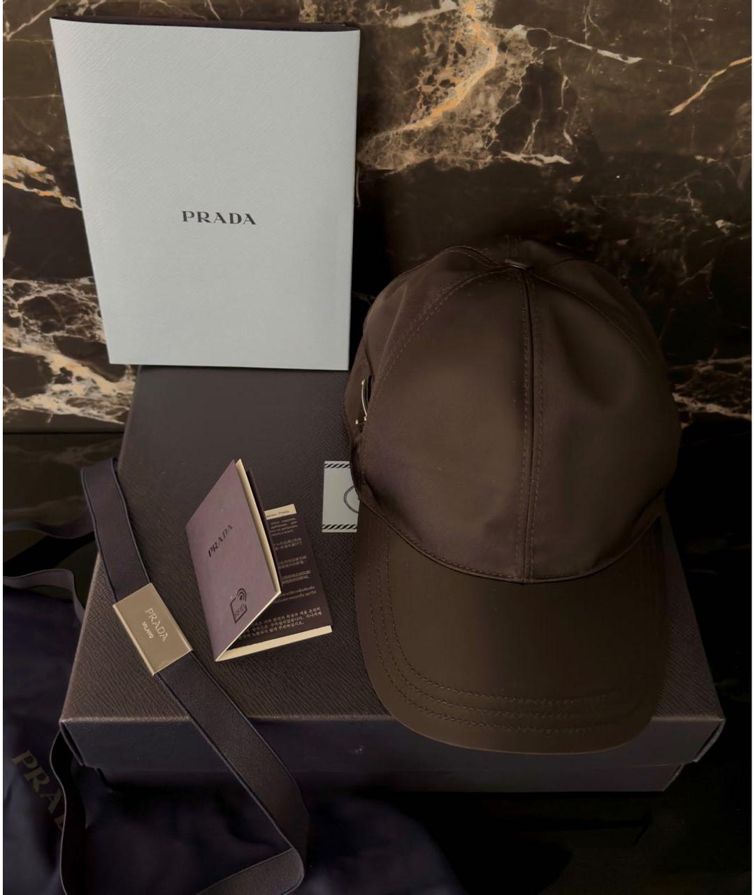 PRADA Черная кепка/бейсболка, фото 4