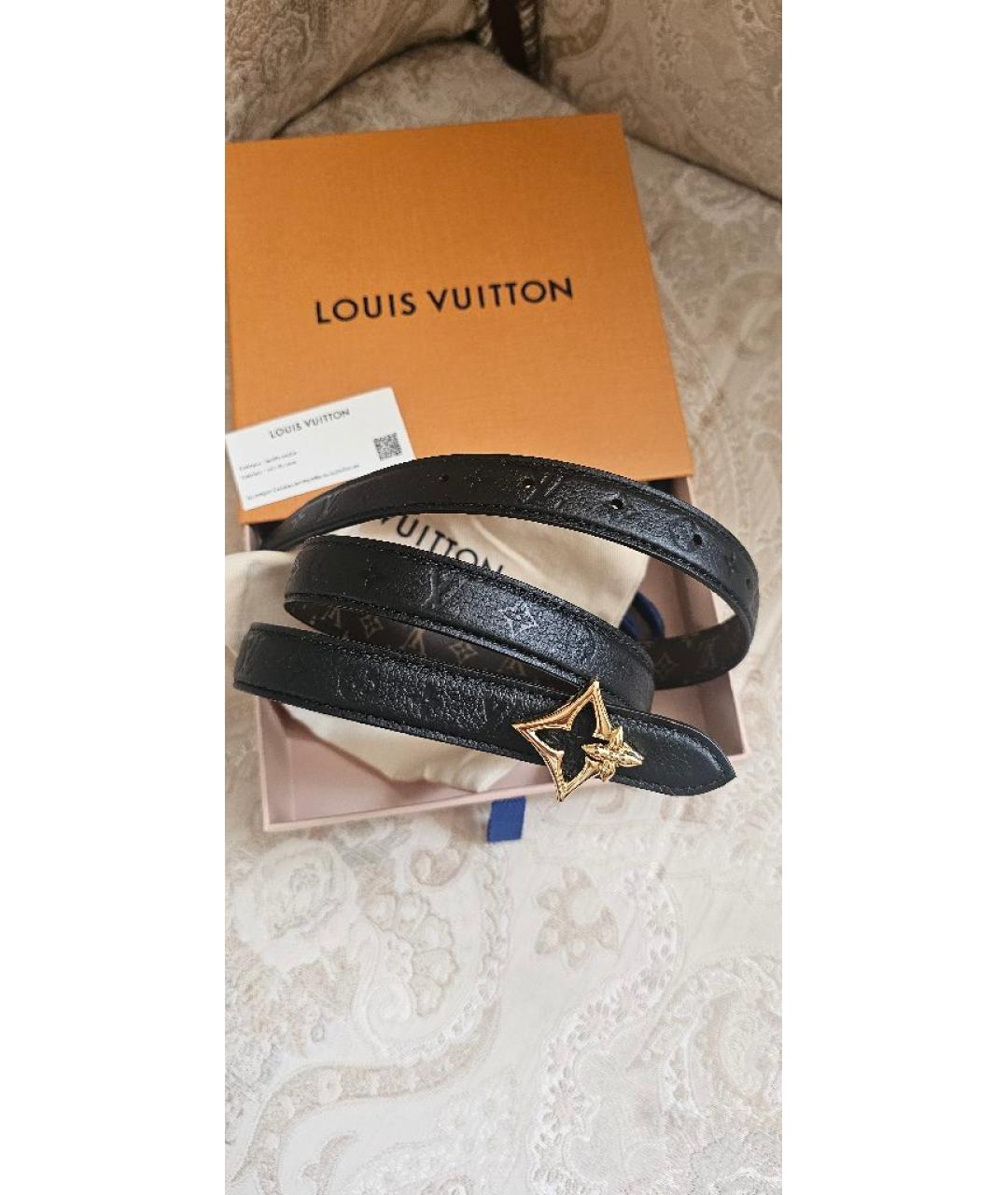 LOUIS VUITTON Коричневый кожаный ремень, фото 2