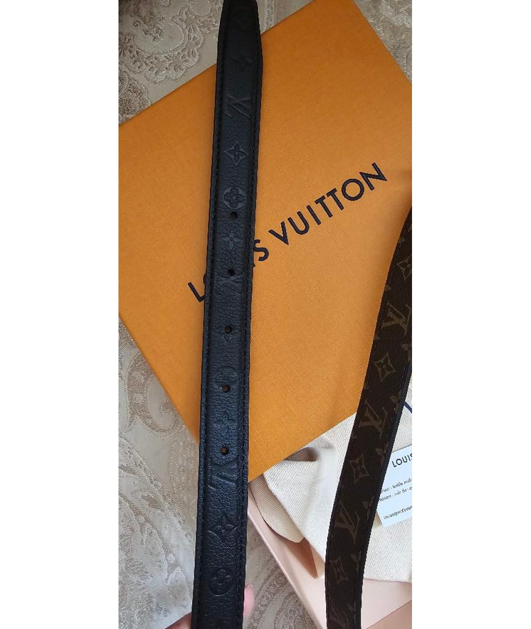 LOUIS VUITTON Коричневый кожаный ремень, фото 7