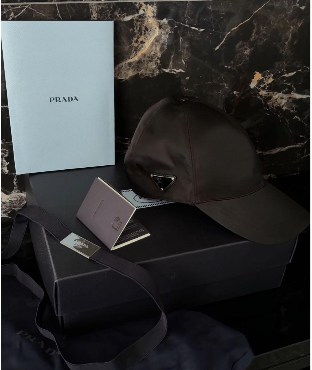 PRADA Черная кепка, фото 2