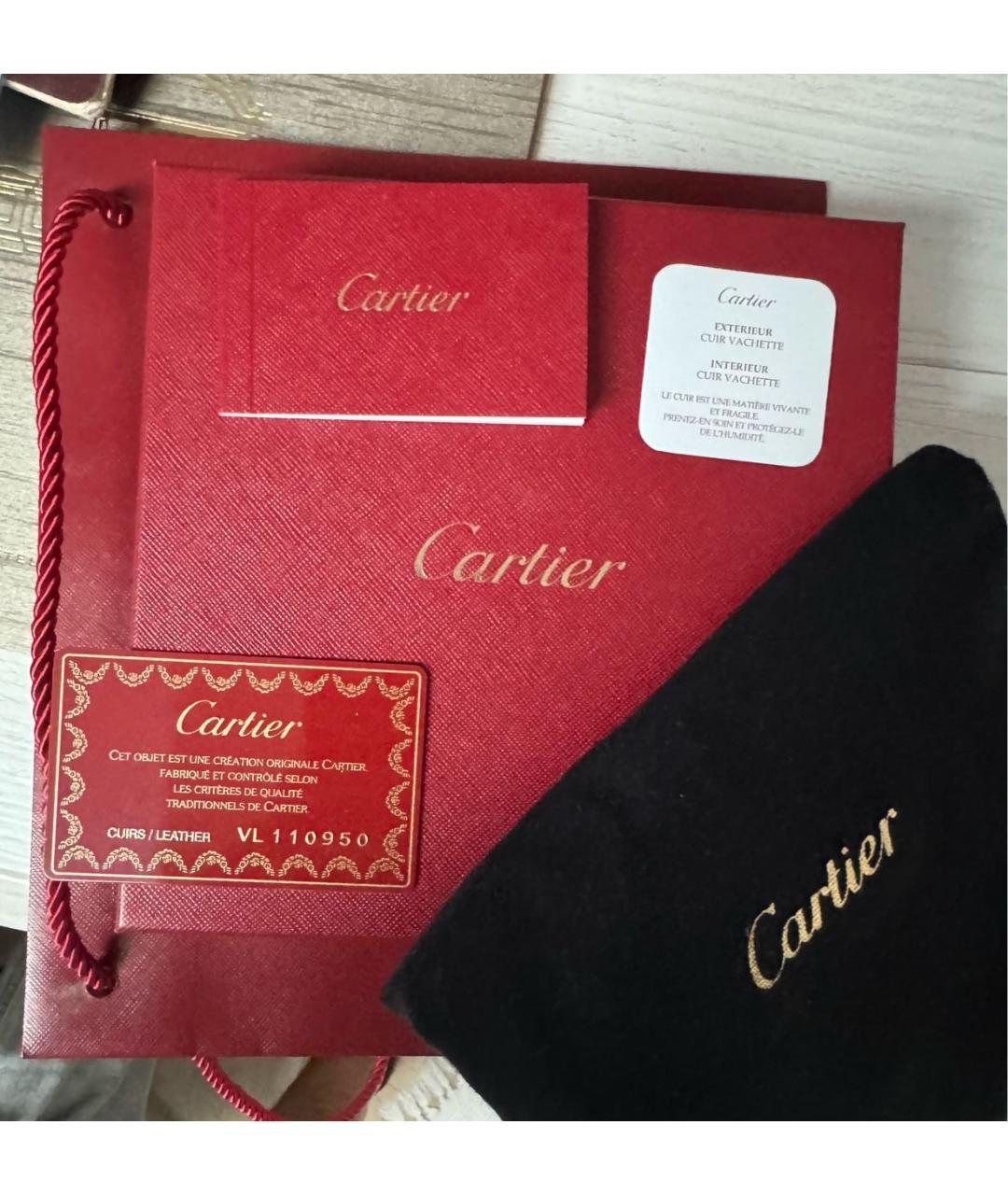CARTIER Черный кожаный ремень, фото 4
