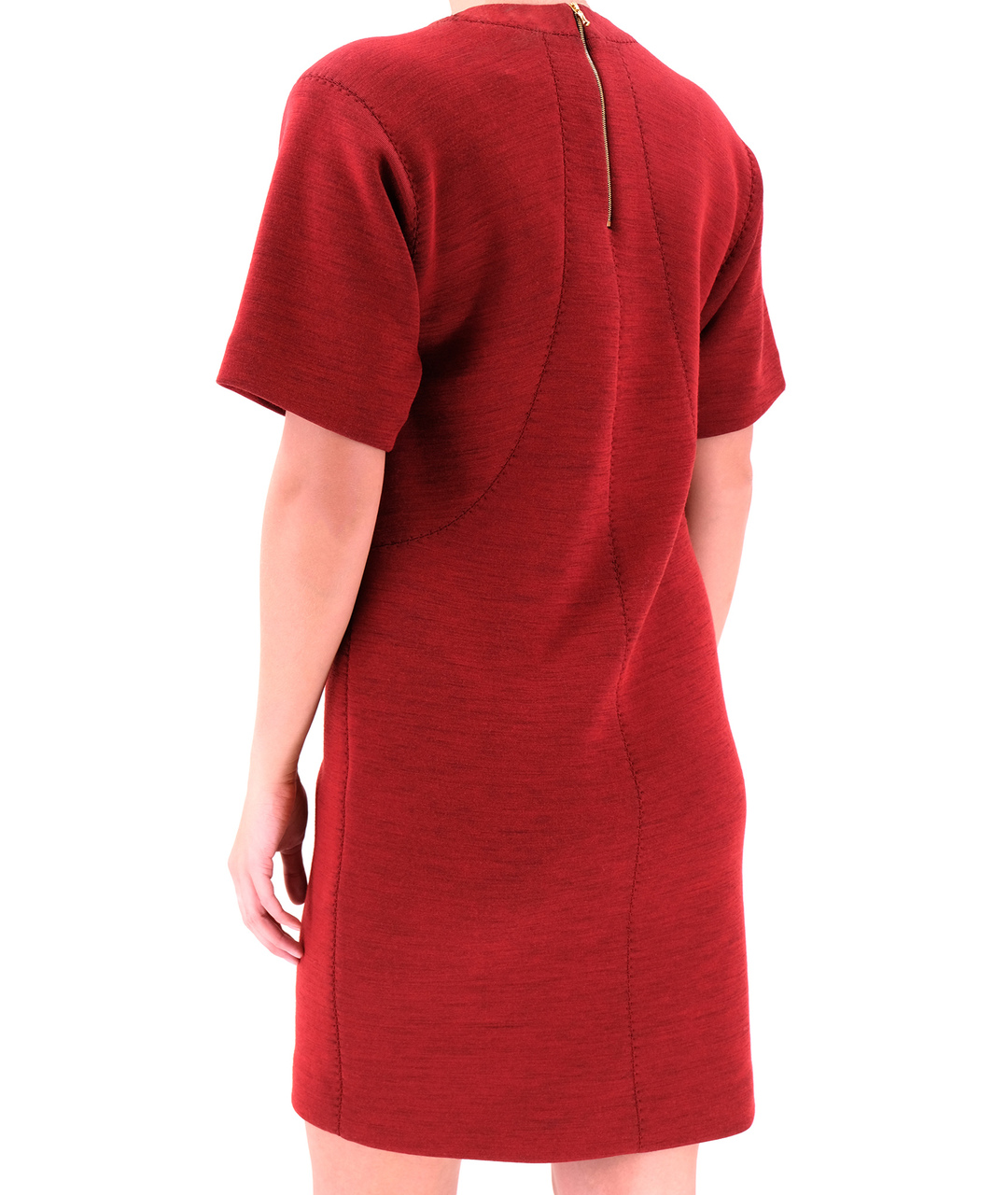 LANVIN Красное шерстяное повседневное платье, фото 3
