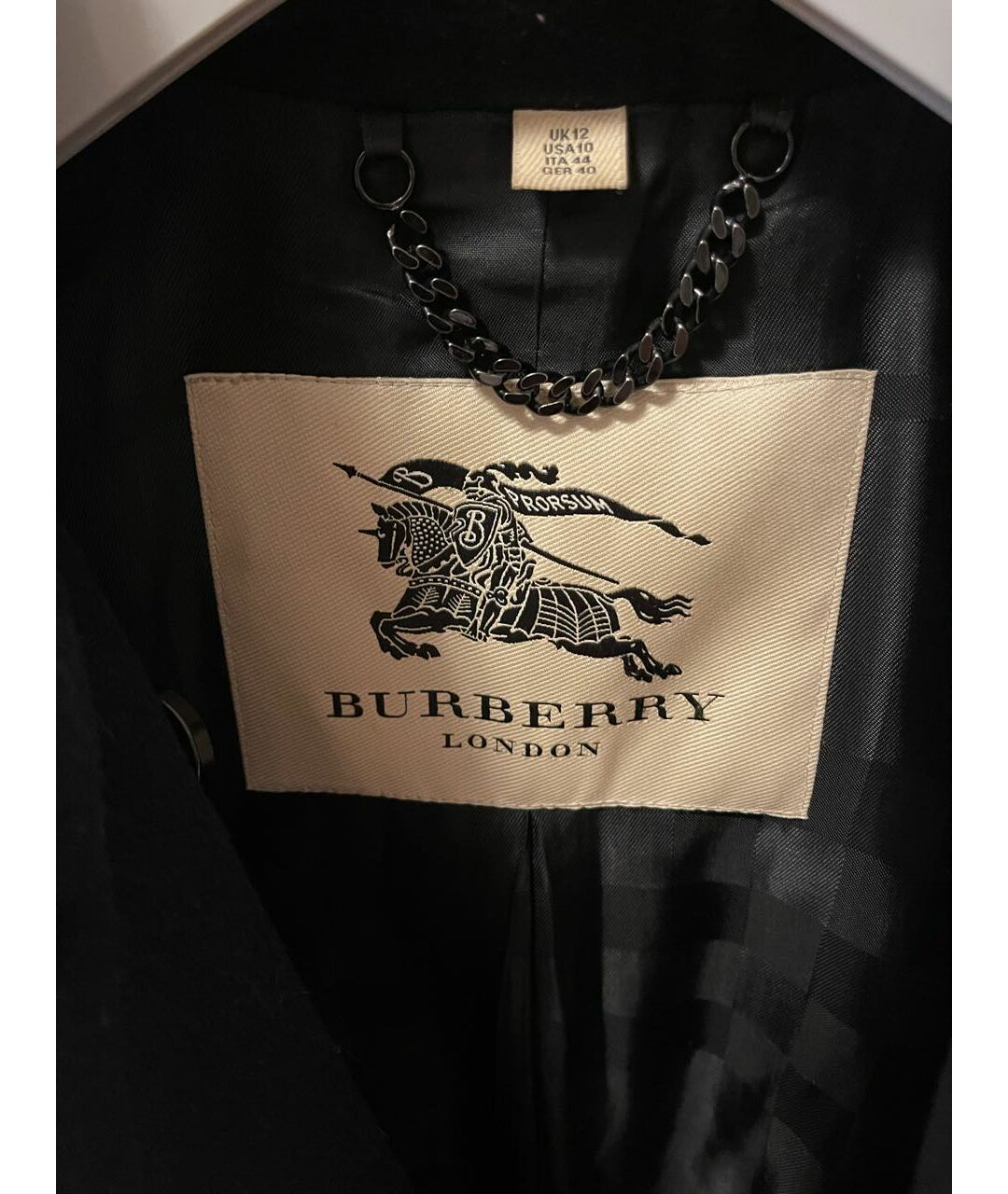 BURBERRY Черное шерстяное пальто, фото 3