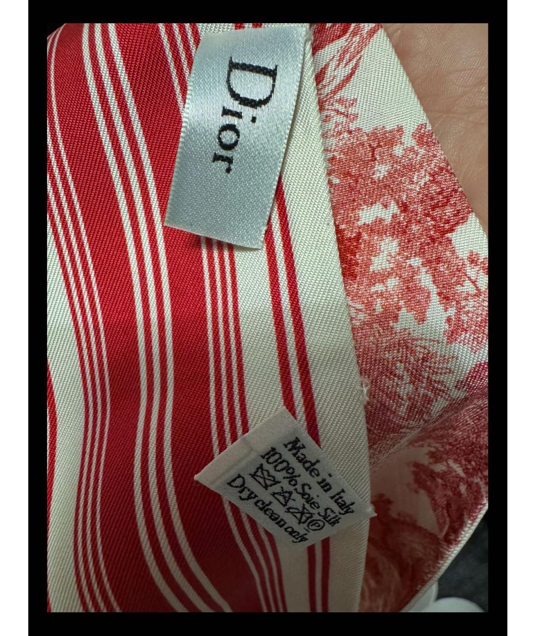 CHRISTIAN DIOR Мульти шелковый шарф, фото 3