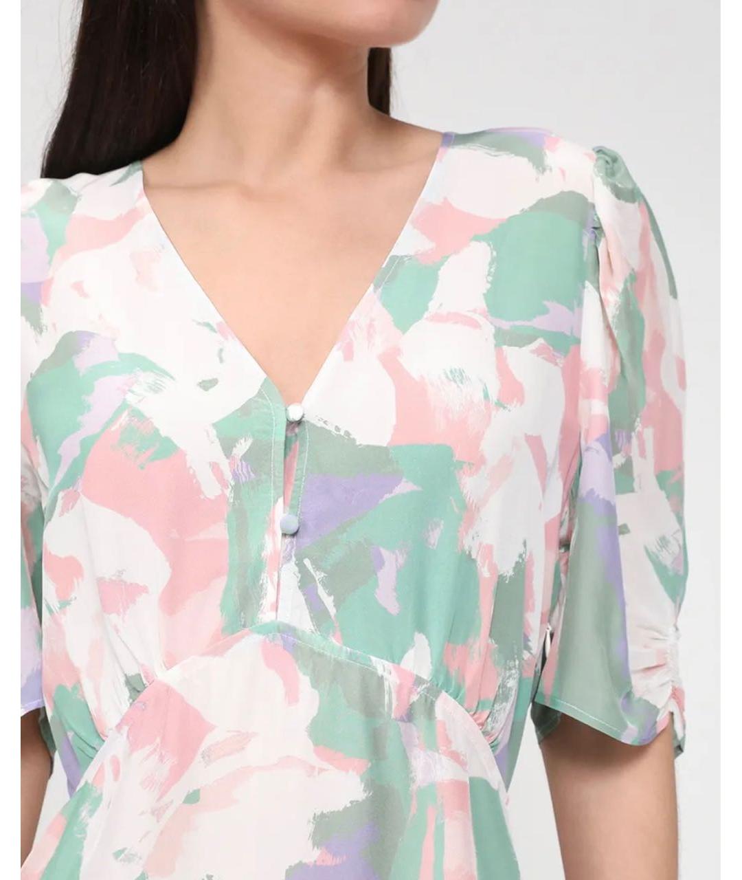 HUGO BOSS Мульти шелковое платье, фото 4