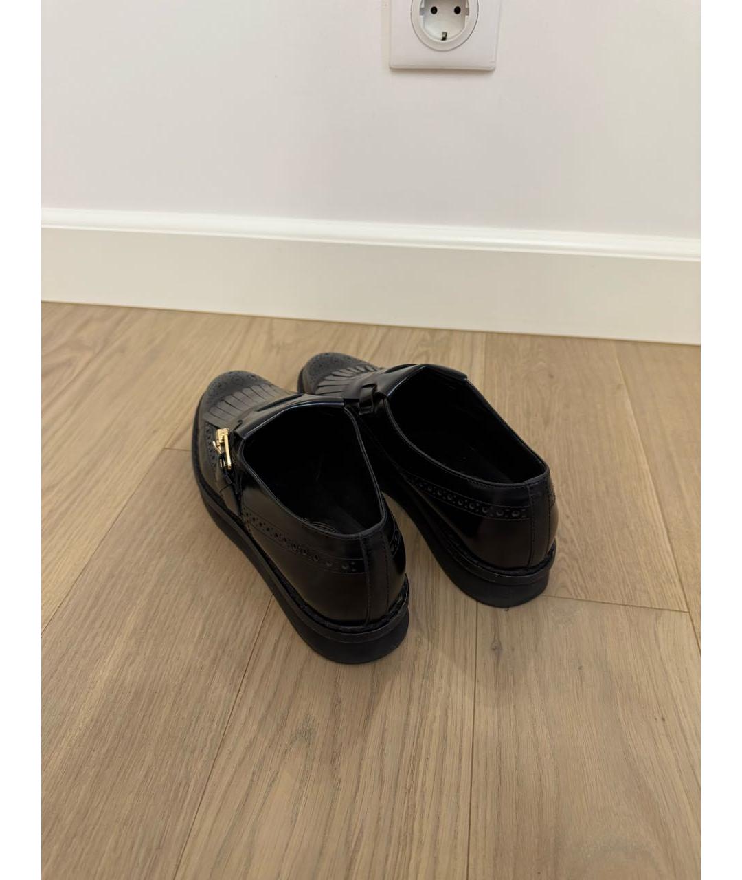 TOD'S Черные кожаные лоферы, фото 4