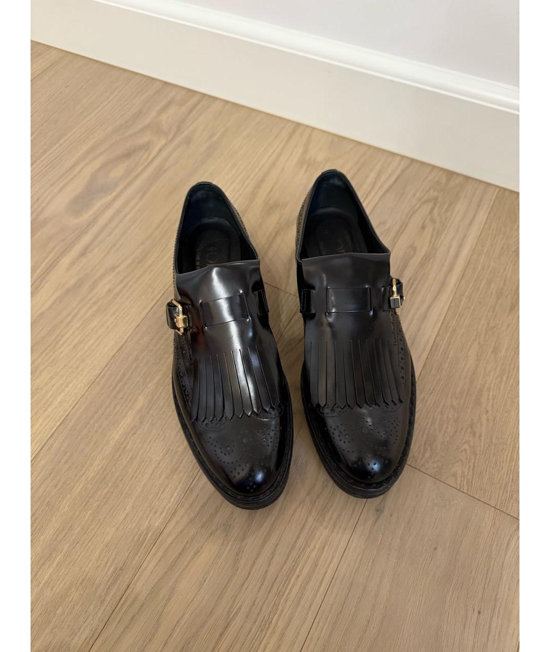 TOD'S Черные кожаные лоферы, фото 5