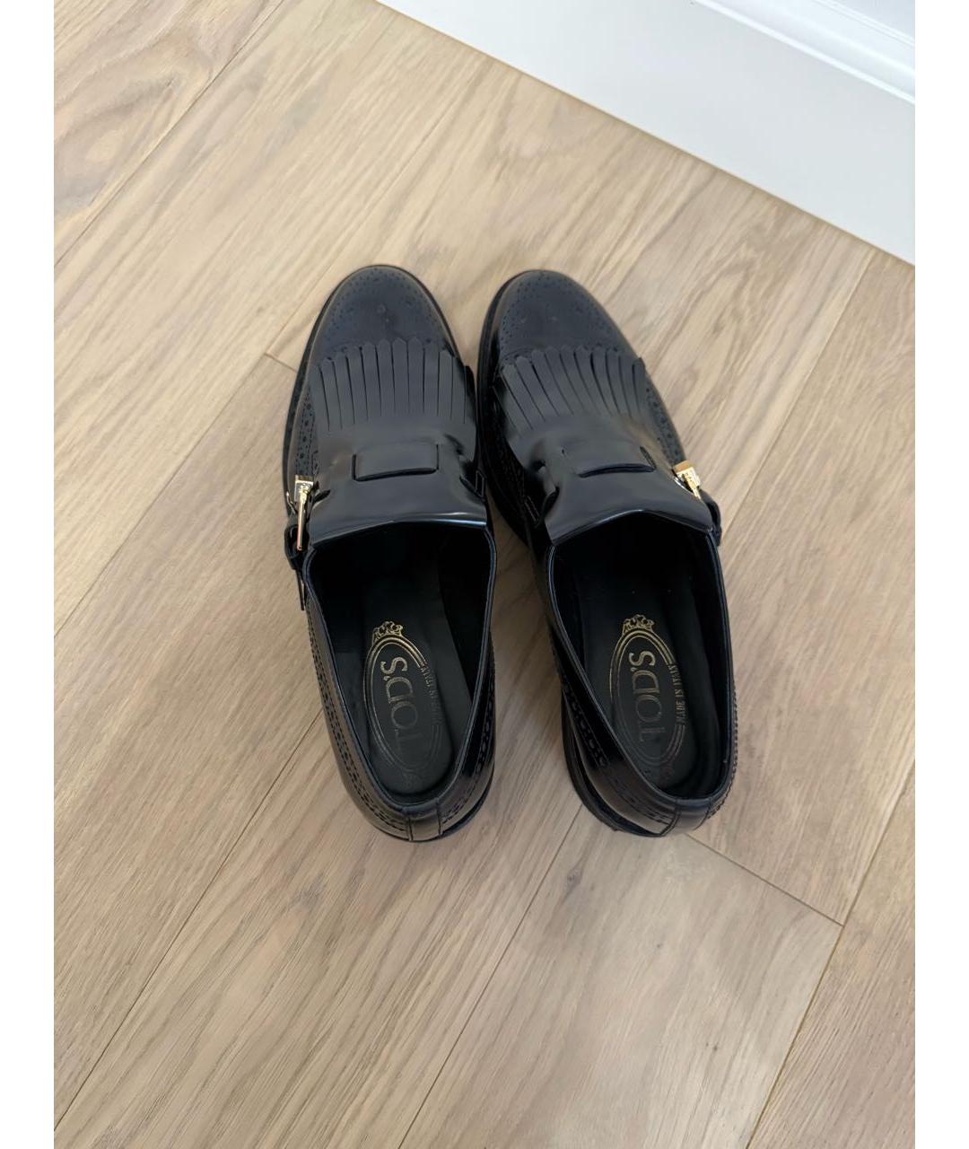 TOD'S Черные кожаные лоферы, фото 6