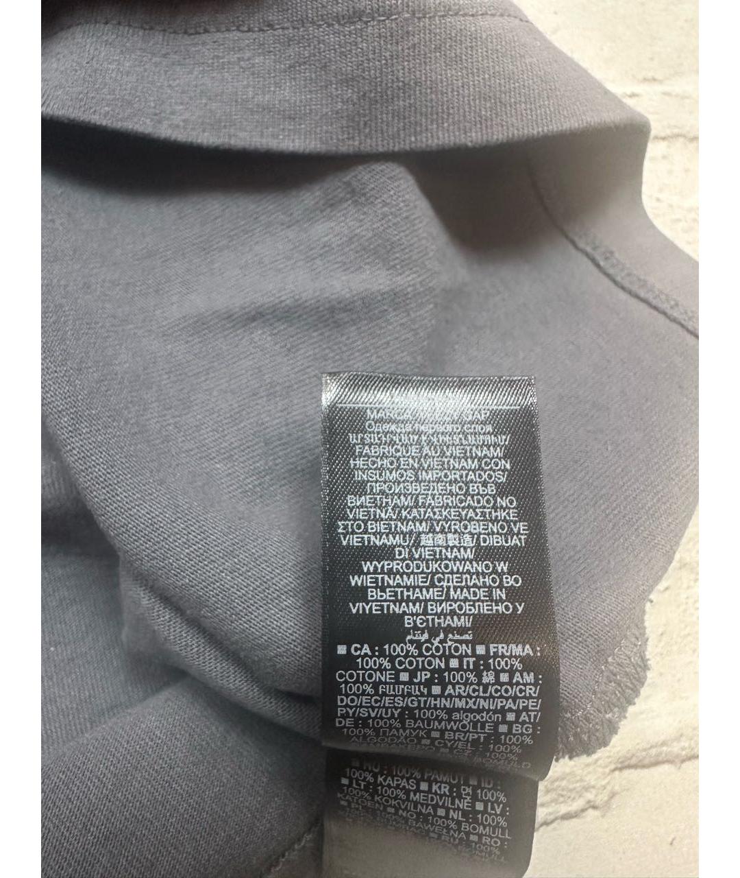 YEEZY Серая хлопковая футболка, фото 5