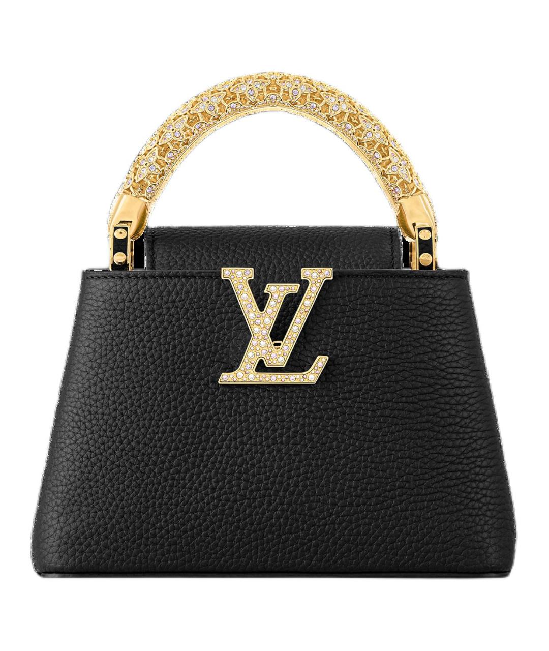 LOUIS VUITTON Черная кожаная сумка через плечо, фото 1