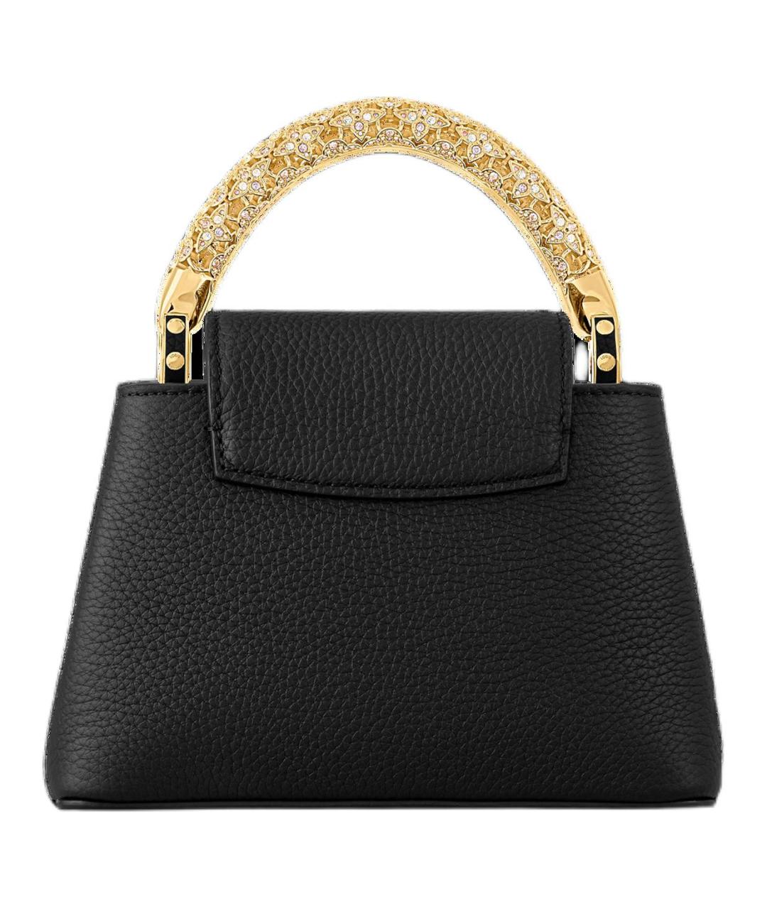 LOUIS VUITTON Черная кожаная сумка через плечо, фото 3