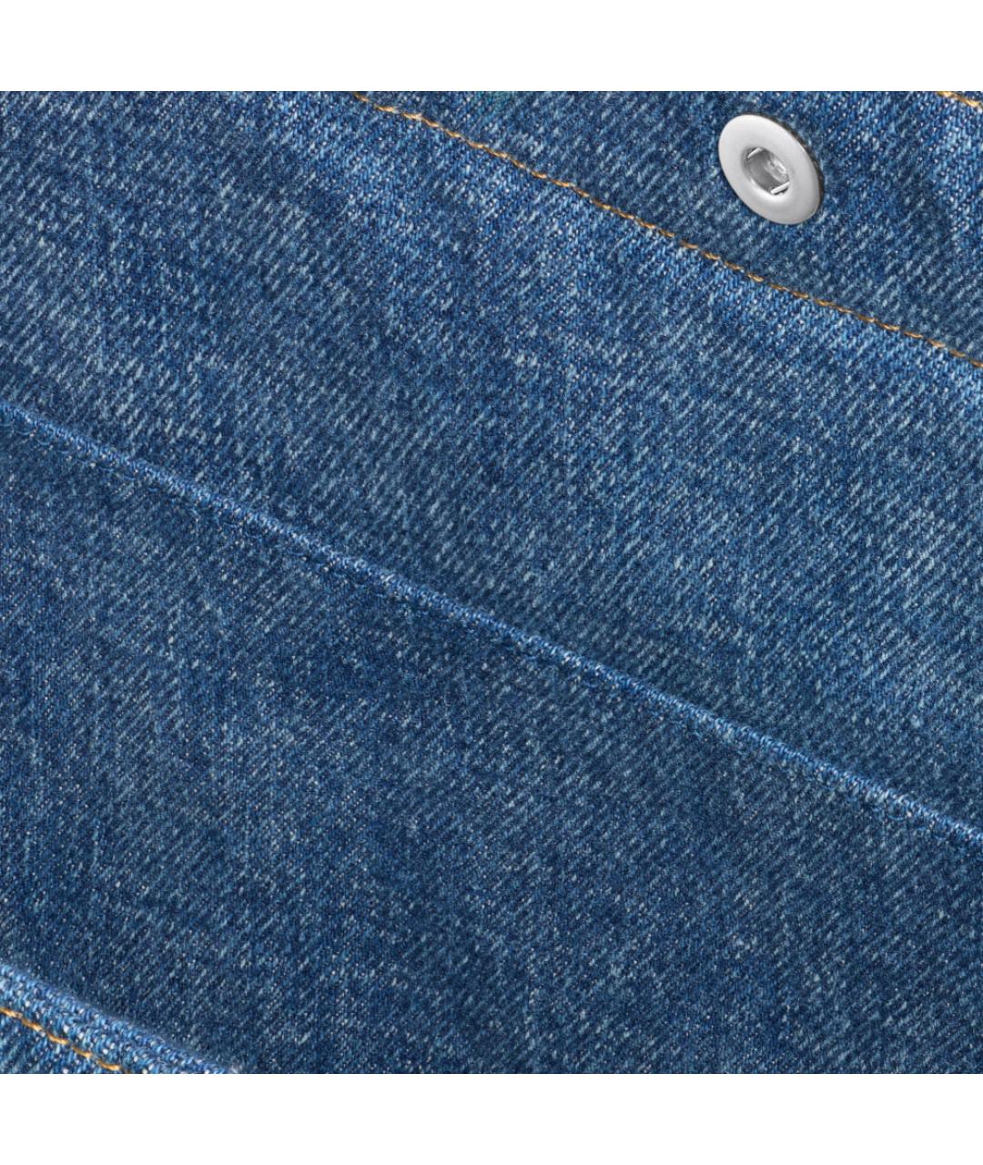 CELINE Синяя хлопковая сумка через плечо, фото 5