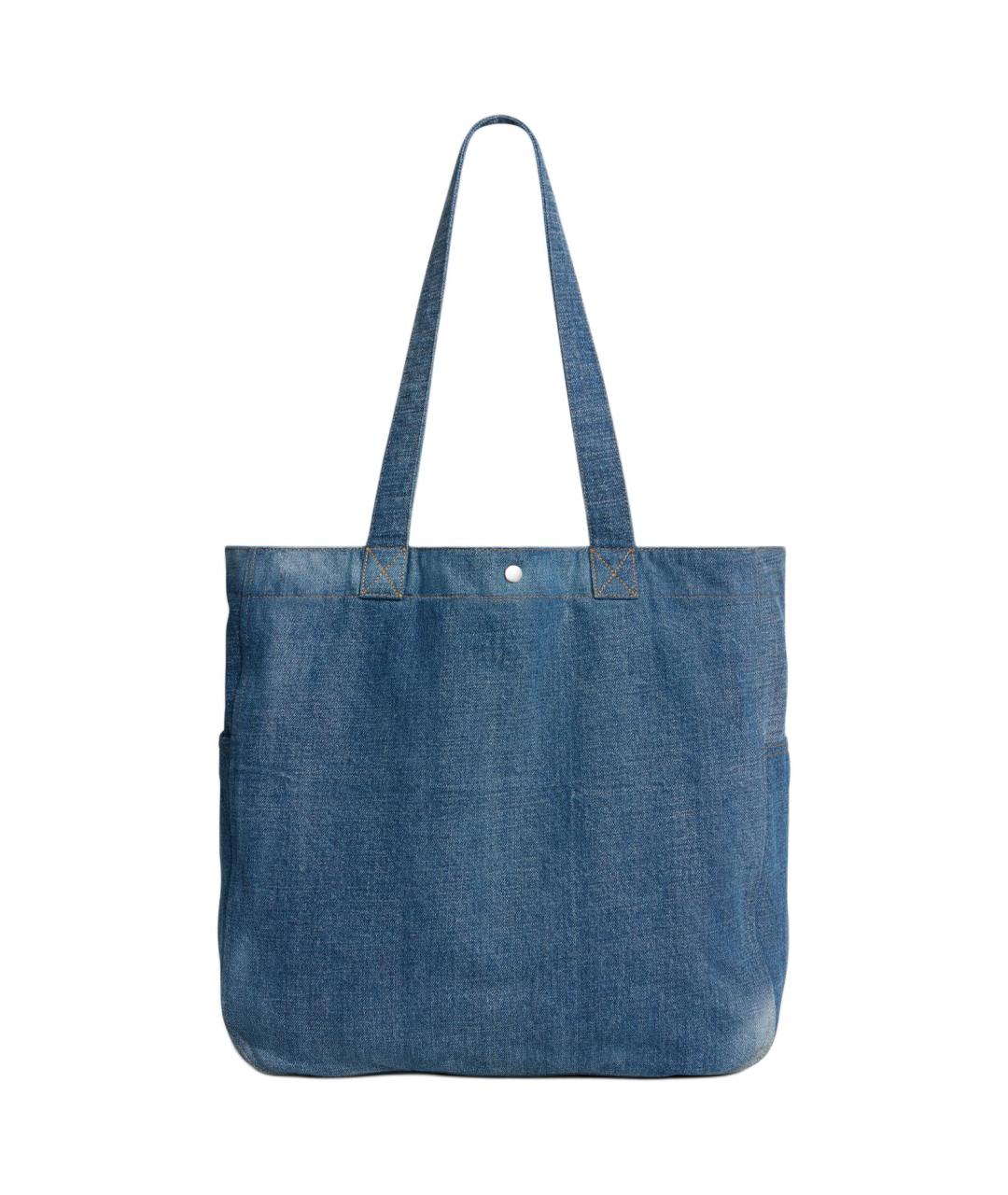 CELINE Синяя хлопковая сумка через плечо, фото 3