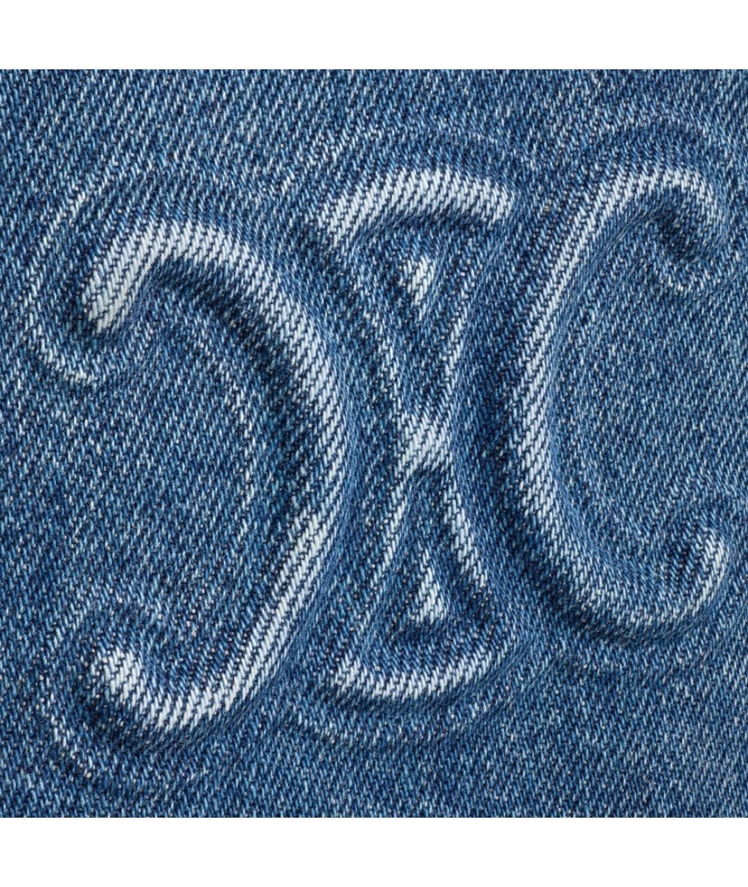 CELINE Синяя хлопковая сумка через плечо, фото 4