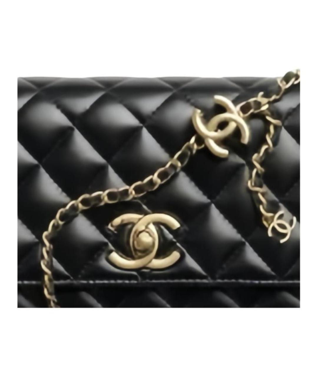 CHANEL Черная кожаная сумка через плечо, фото 2