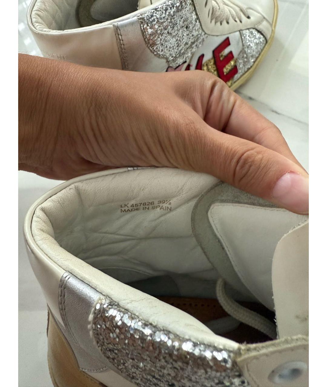 SAINT LAURENT Белые кожаные кеды, фото 4