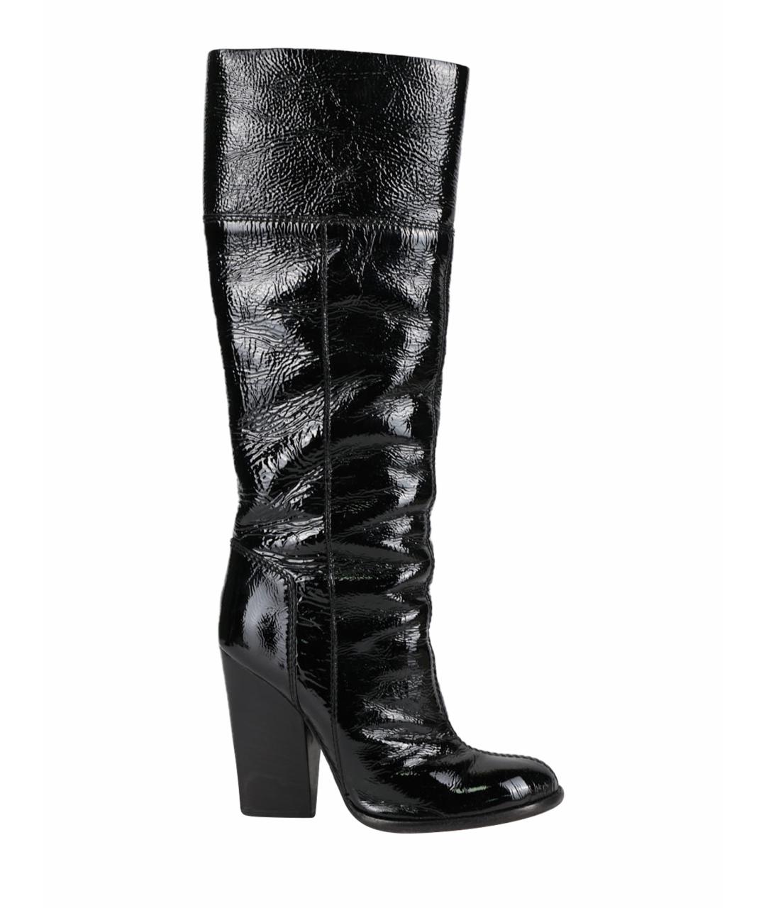 DOLCE&GABBANA Черные сапоги из лакированной кожи, фото 1