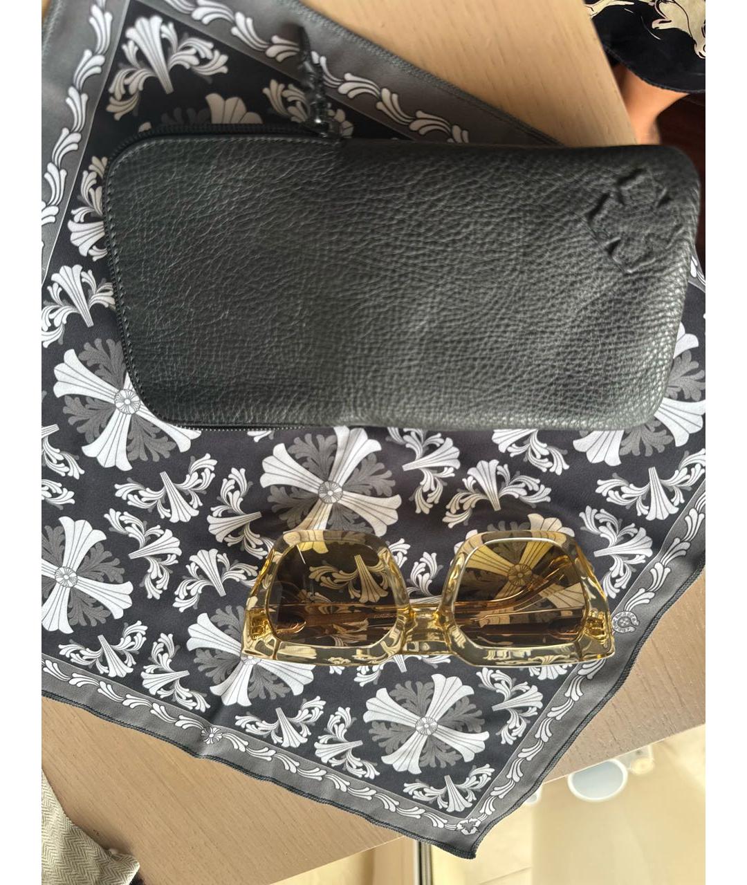 CHROME HEARTS Желтые пластиковые солнцезащитные очки, фото 4