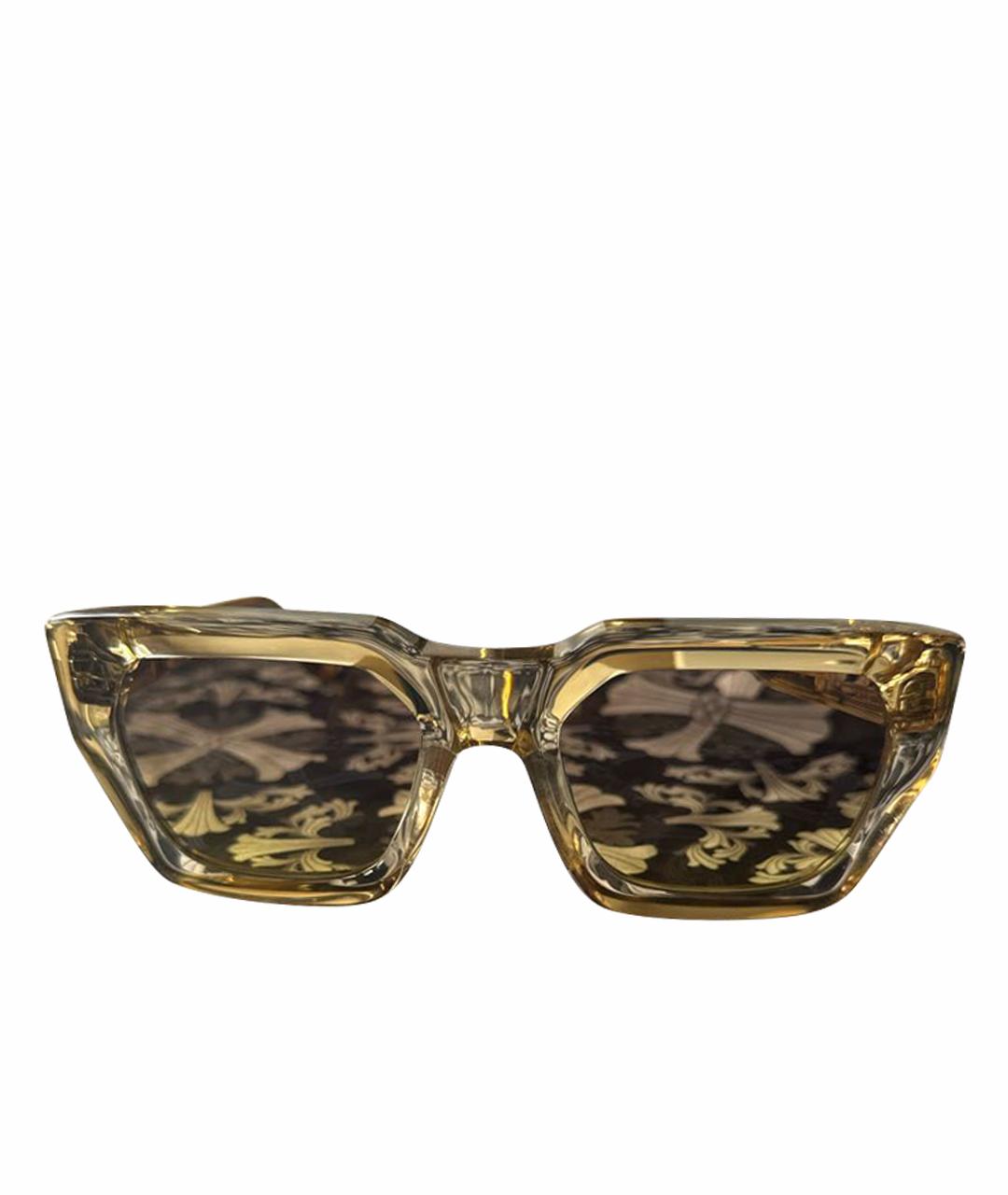CHROME HEARTS Желтые пластиковые солнцезащитные очки, фото 1