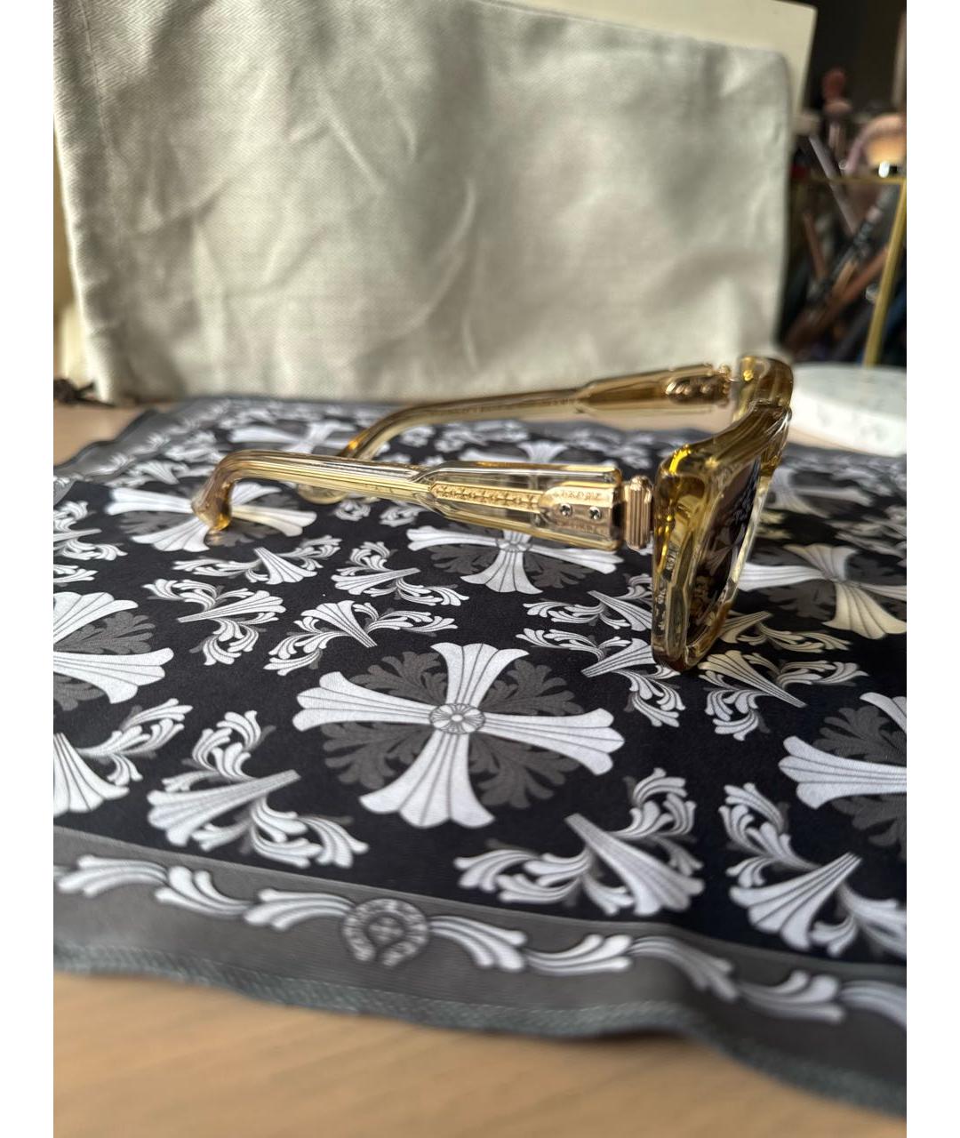 CHROME HEARTS Желтые пластиковые солнцезащитные очки, фото 2