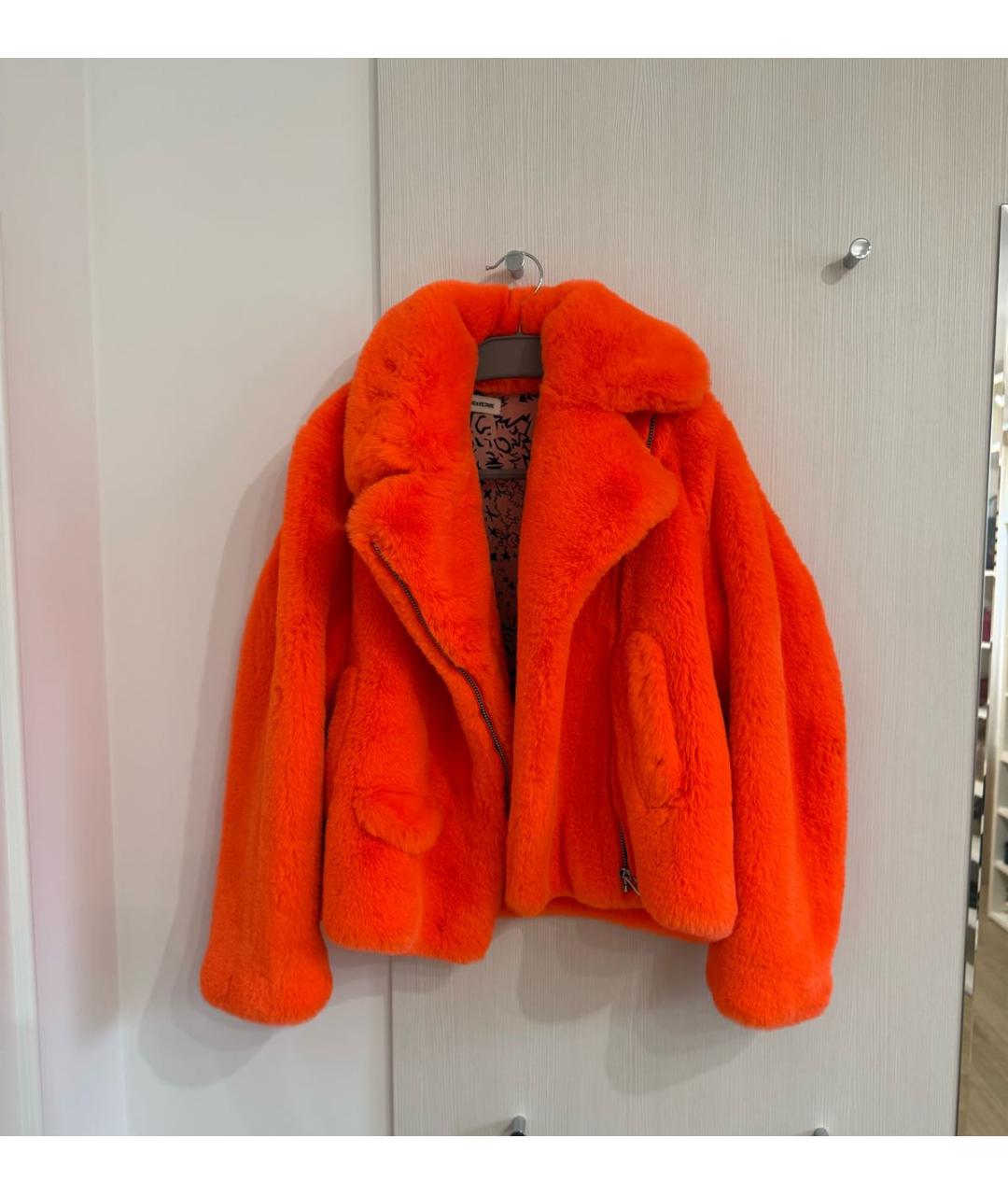 ZADIG & VOLTAIRE Оранжевая полиэстеровая шуба, фото 7