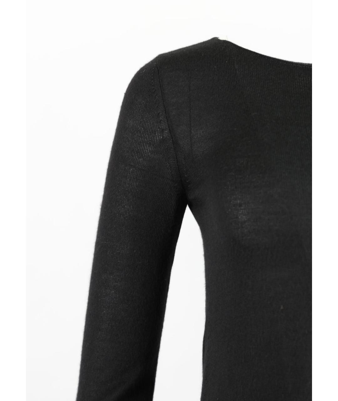 SAINT LAURENT Черное кашемировое повседневное платье, фото 5