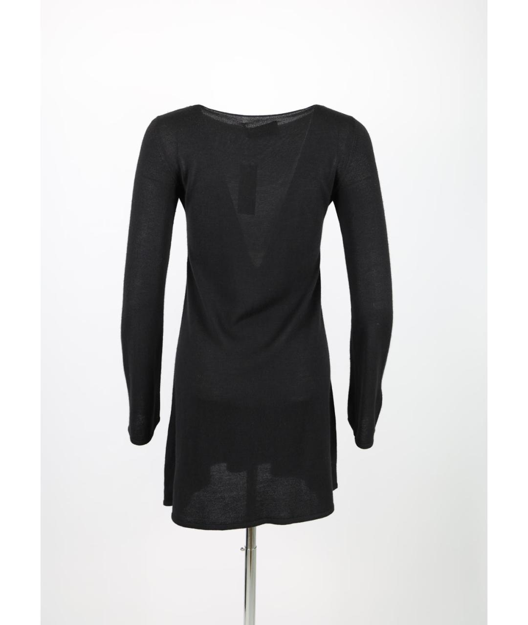 SAINT LAURENT Черное кашемировое повседневное платье, фото 2