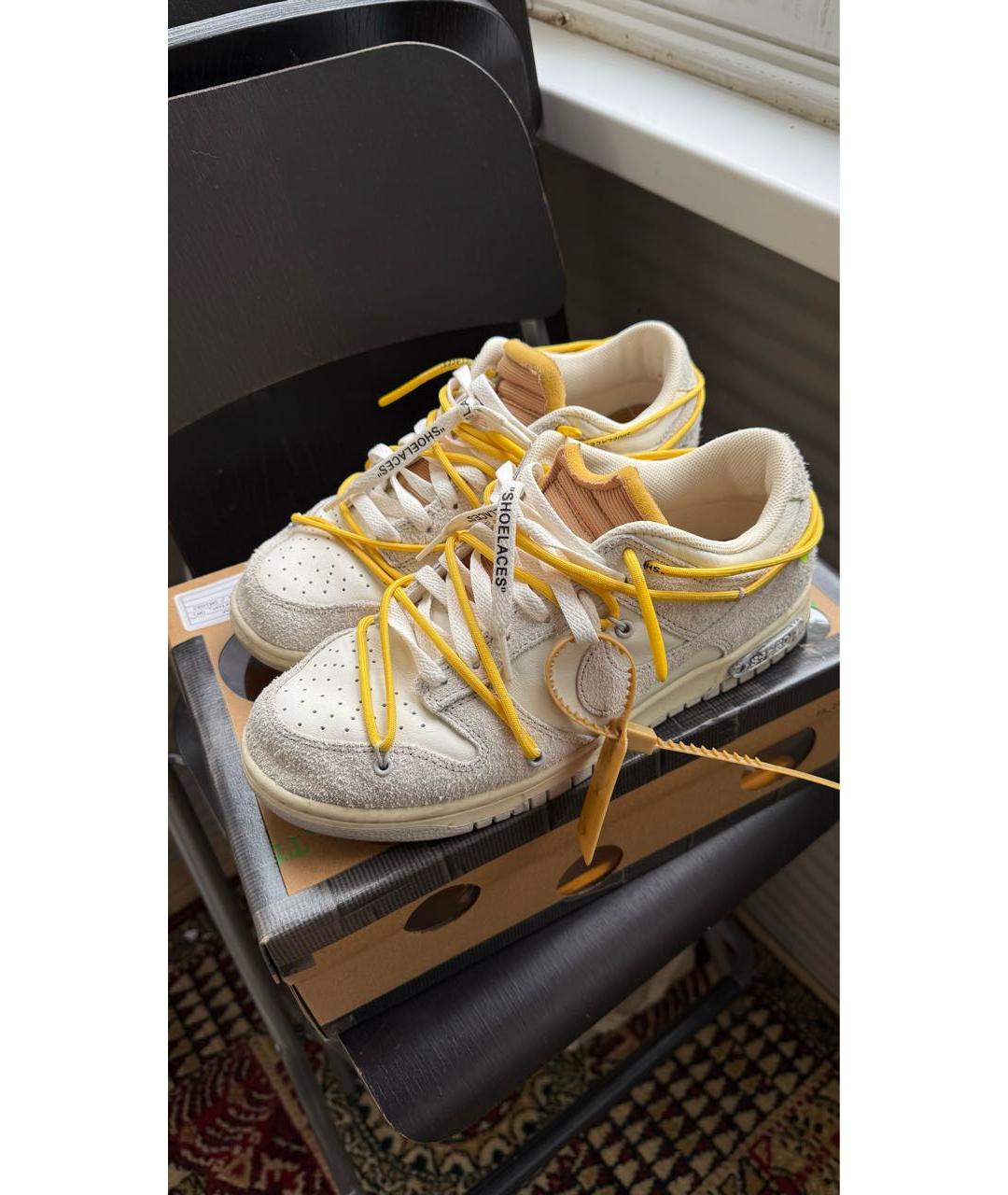 NIKE X OFF-WHITE Серые замшевые низкие кроссовки / кеды, фото 9