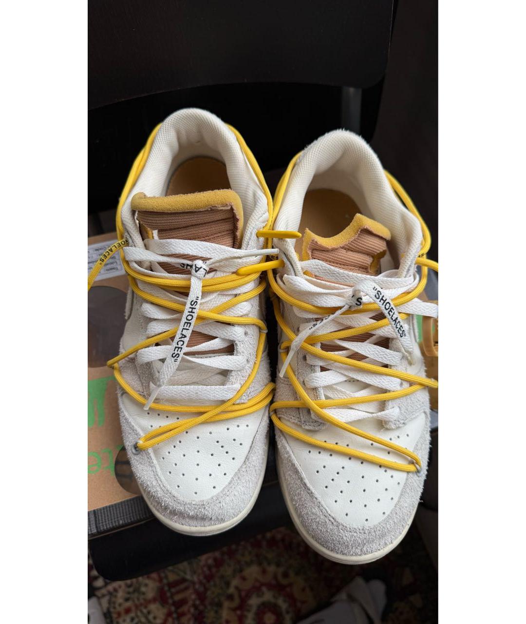 NIKE X OFF-WHITE Серые замшевые низкие кроссовки / кеды, фото 2