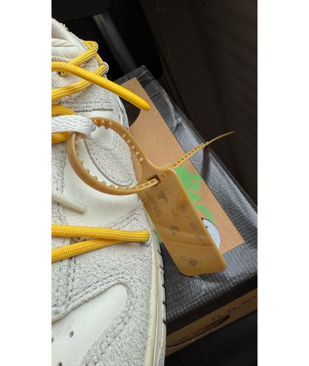 NIKE X OFF-WHITE Серые замшевые низкие кроссовки / кеды, фото 8