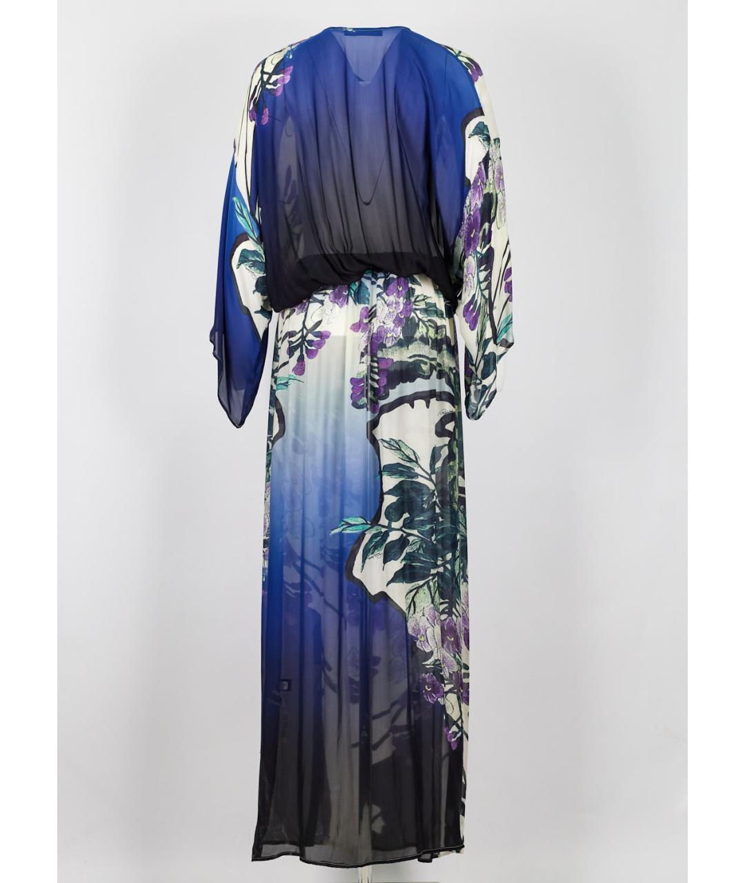 ROBERTO CAVALLI Мульти шелковое платье, фото 2