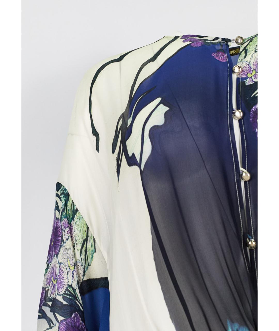 ROBERTO CAVALLI Мульти шелковое платье, фото 6