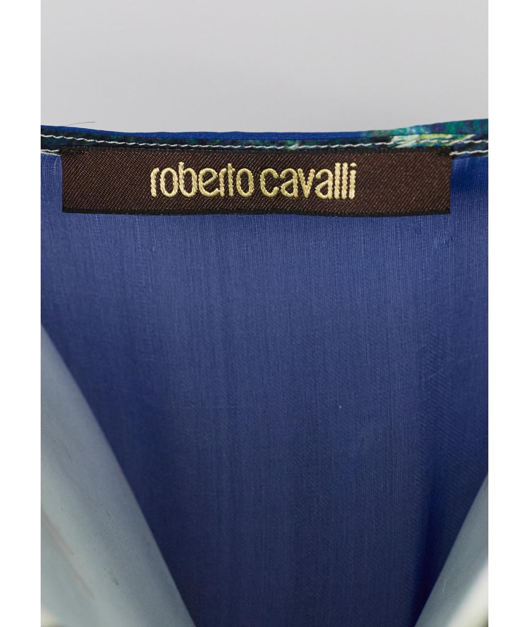ROBERTO CAVALLI Мульти шелковое платье, фото 3
