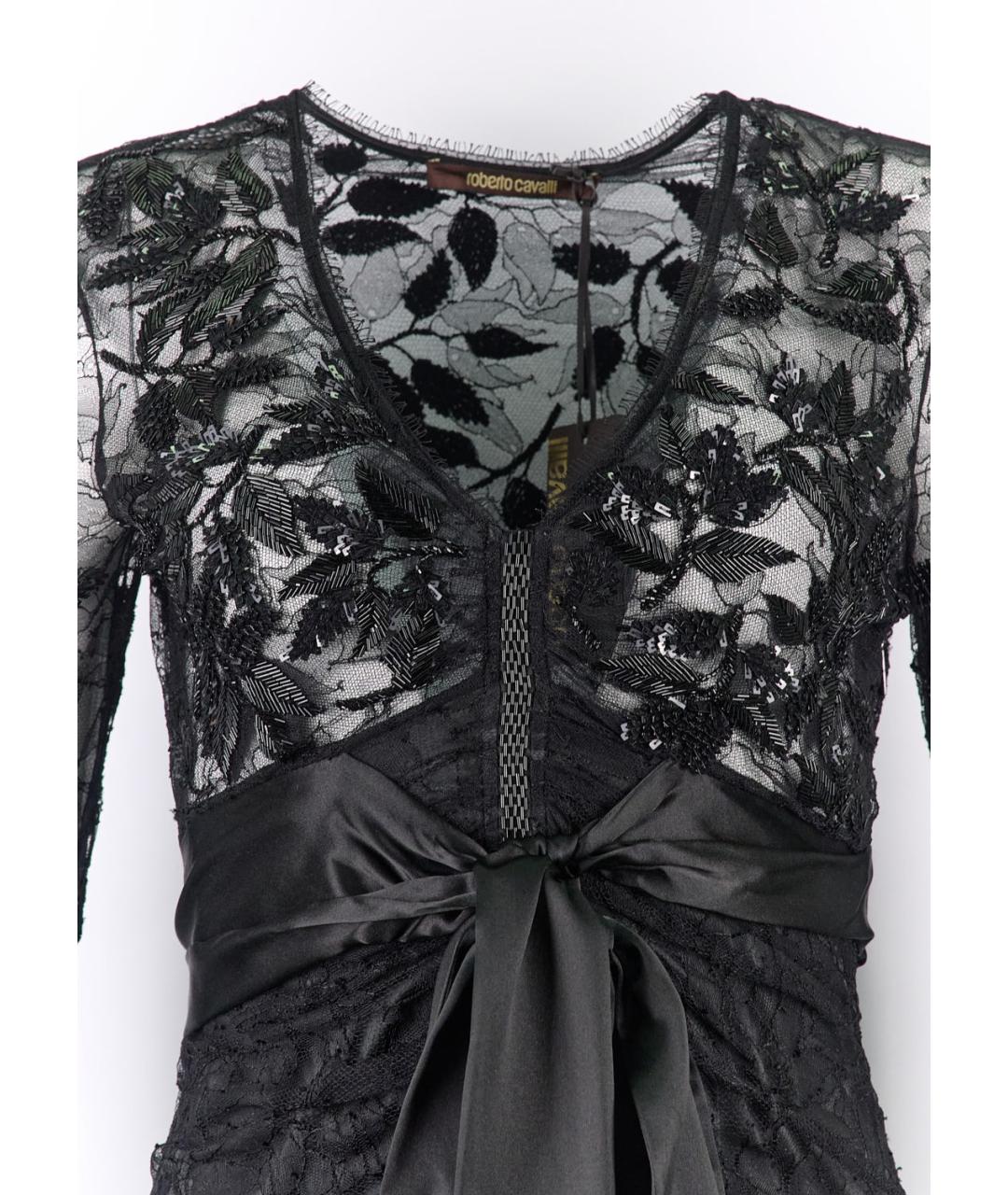ROBERTO CAVALLI Черное вискозное платье, фото 4