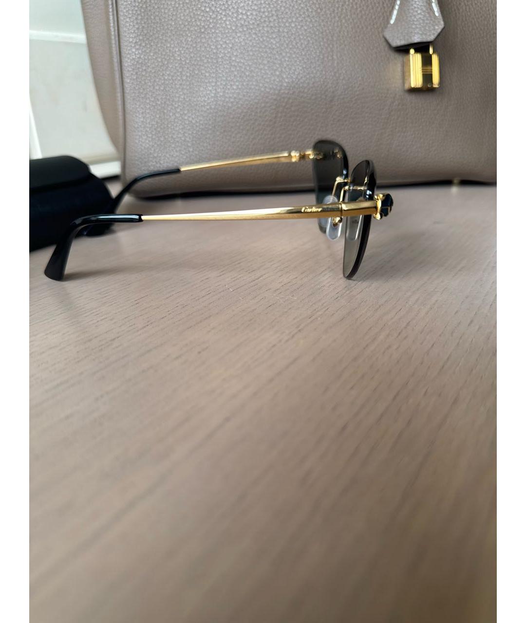 CARTIER Синие металлические солнцезащитные очки, фото 2