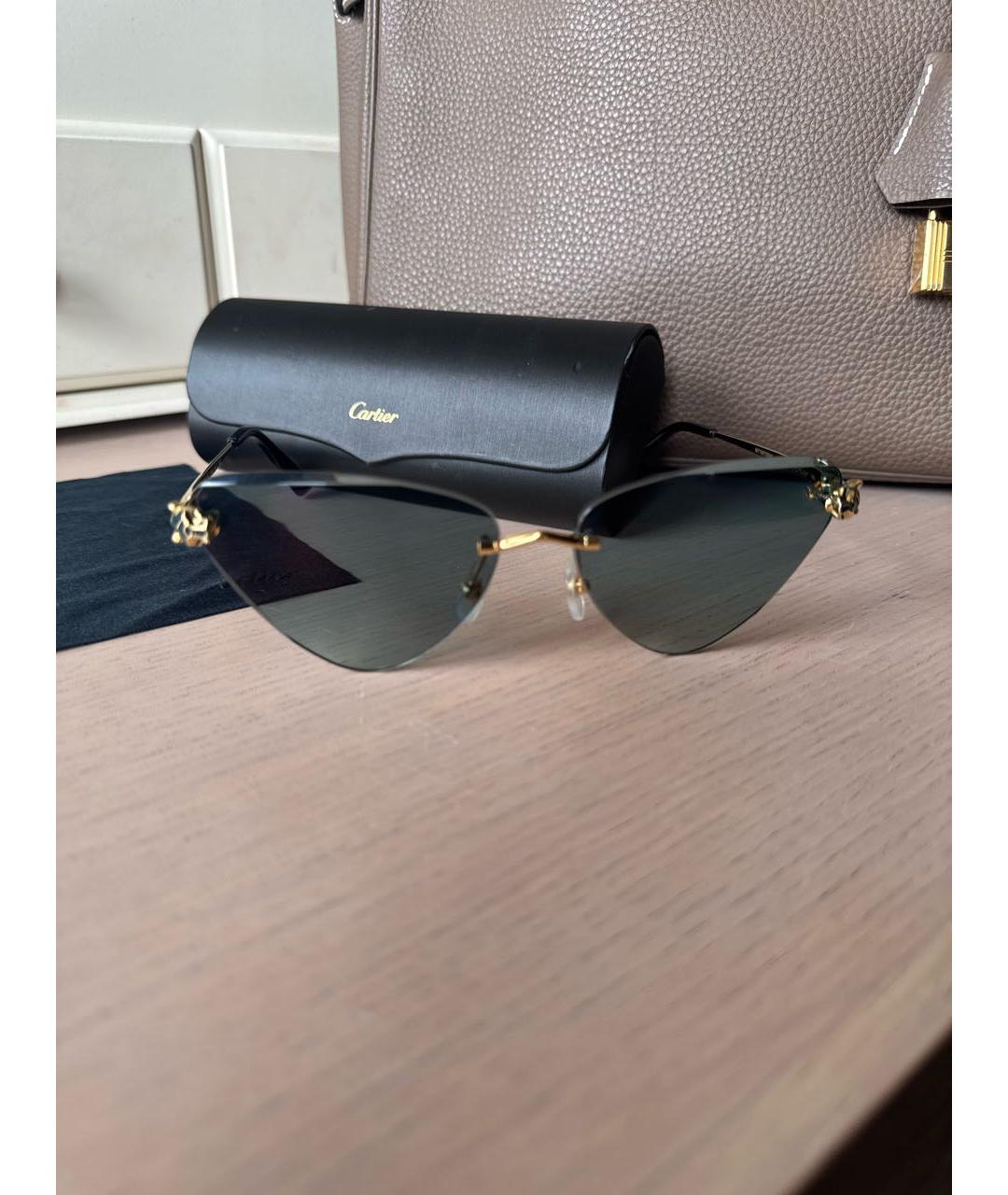 CARTIER Синие металлические солнцезащитные очки, фото 5