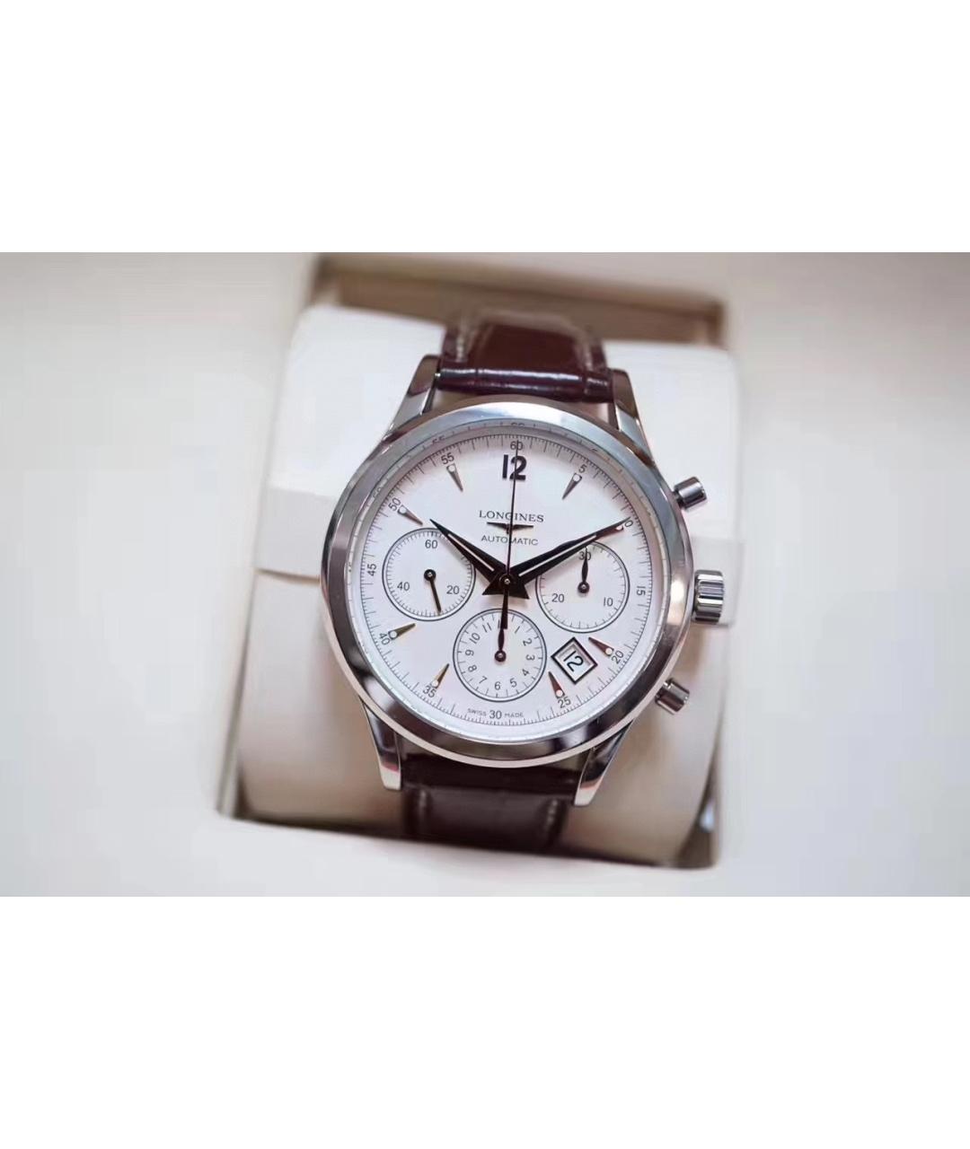 LONGINES Белые металлические часы, фото 7