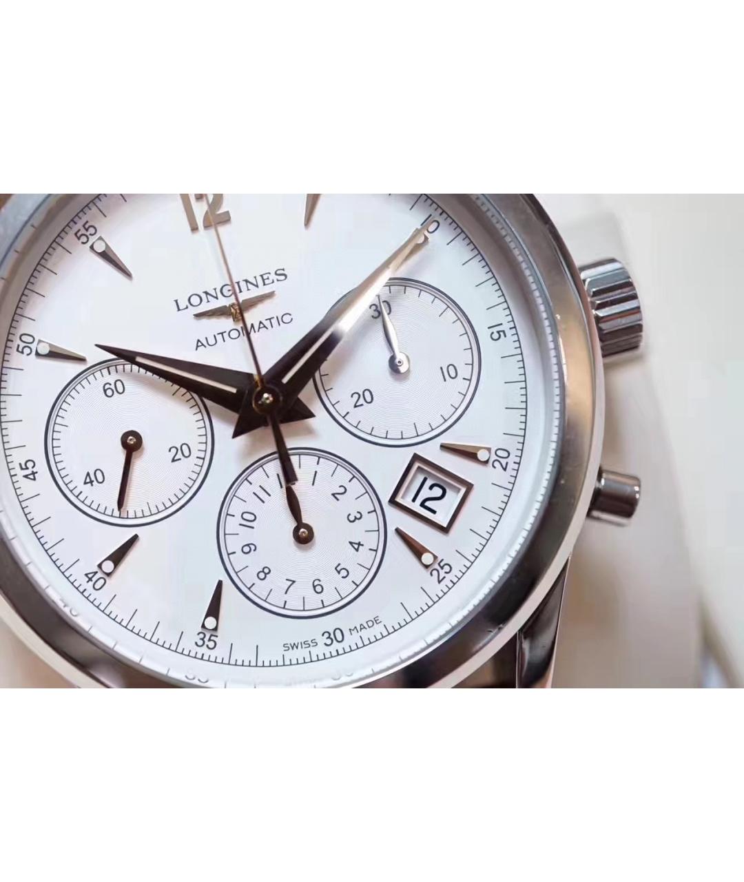 LONGINES Белые металлические часы, фото 4