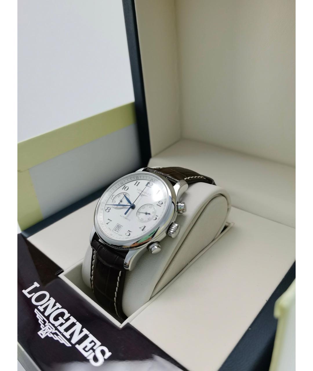 LONGINES Белые металлические часы, фото 6