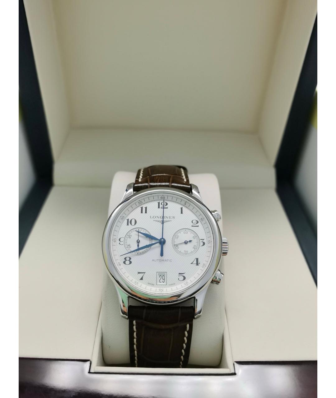 LONGINES Белые металлические часы, фото 8