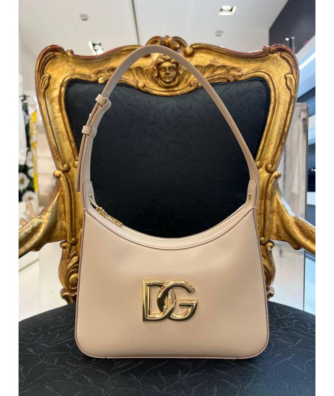 DOLCE&GABBANA Бежевая сумка с короткими ручками, фото 3