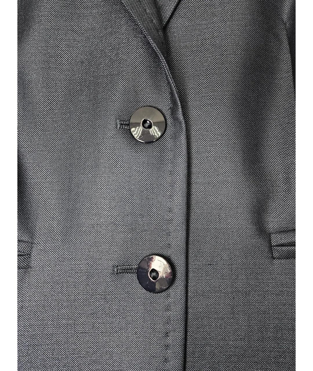 MAX MARA Темно-синий шерстяной жакет/пиджак, фото 3