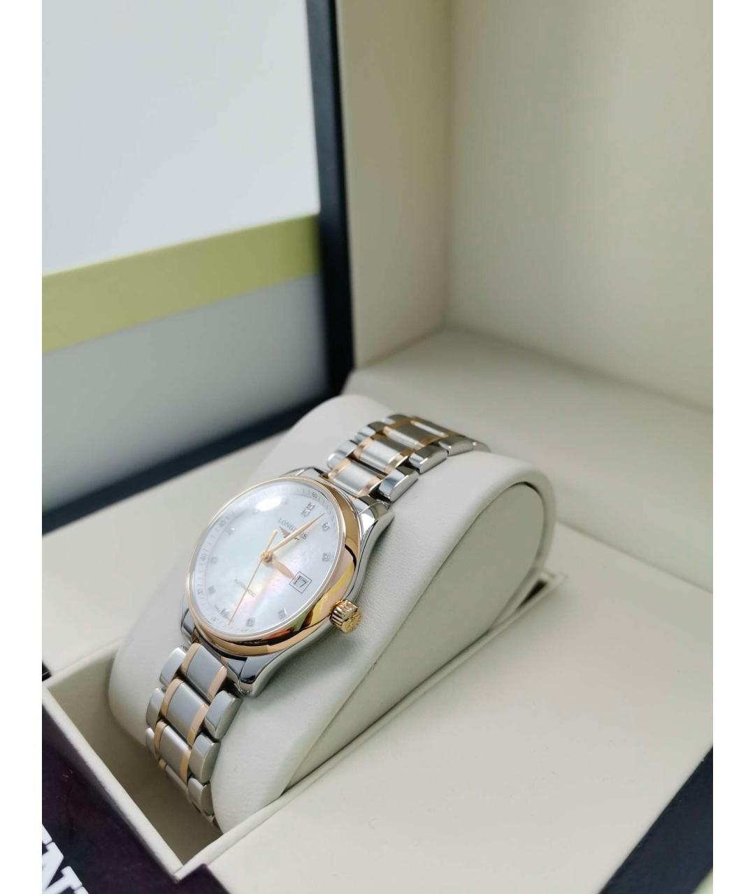 LONGINES Белые часы из розового золота, фото 2