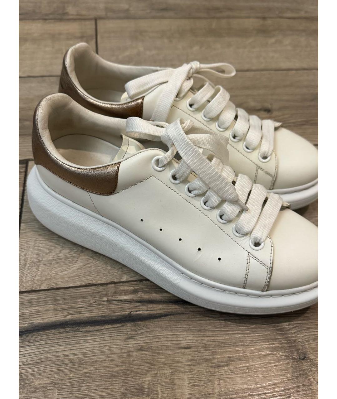 ALEXANDER MCQUEEN Белые кожаные кроссовки, фото 6