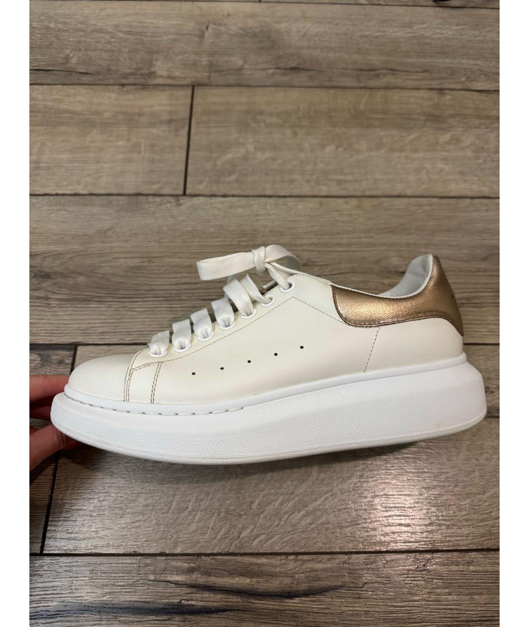 ALEXANDER MCQUEEN Белые кожаные кроссовки, фото 7